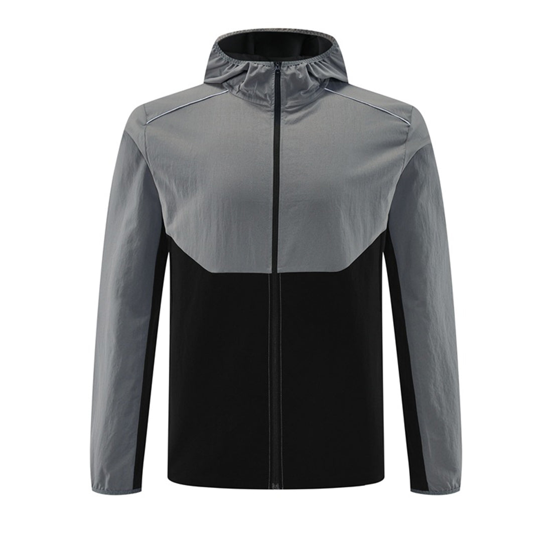 Men Hooded Quick-Dry Water-Resistant Training Workout Running Jacket