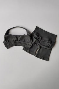 women's   high waisted Hanging sports bra& Leggings suits