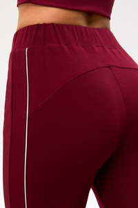 Women's Color-Block Strap Side Slit Yoga Flared Pants