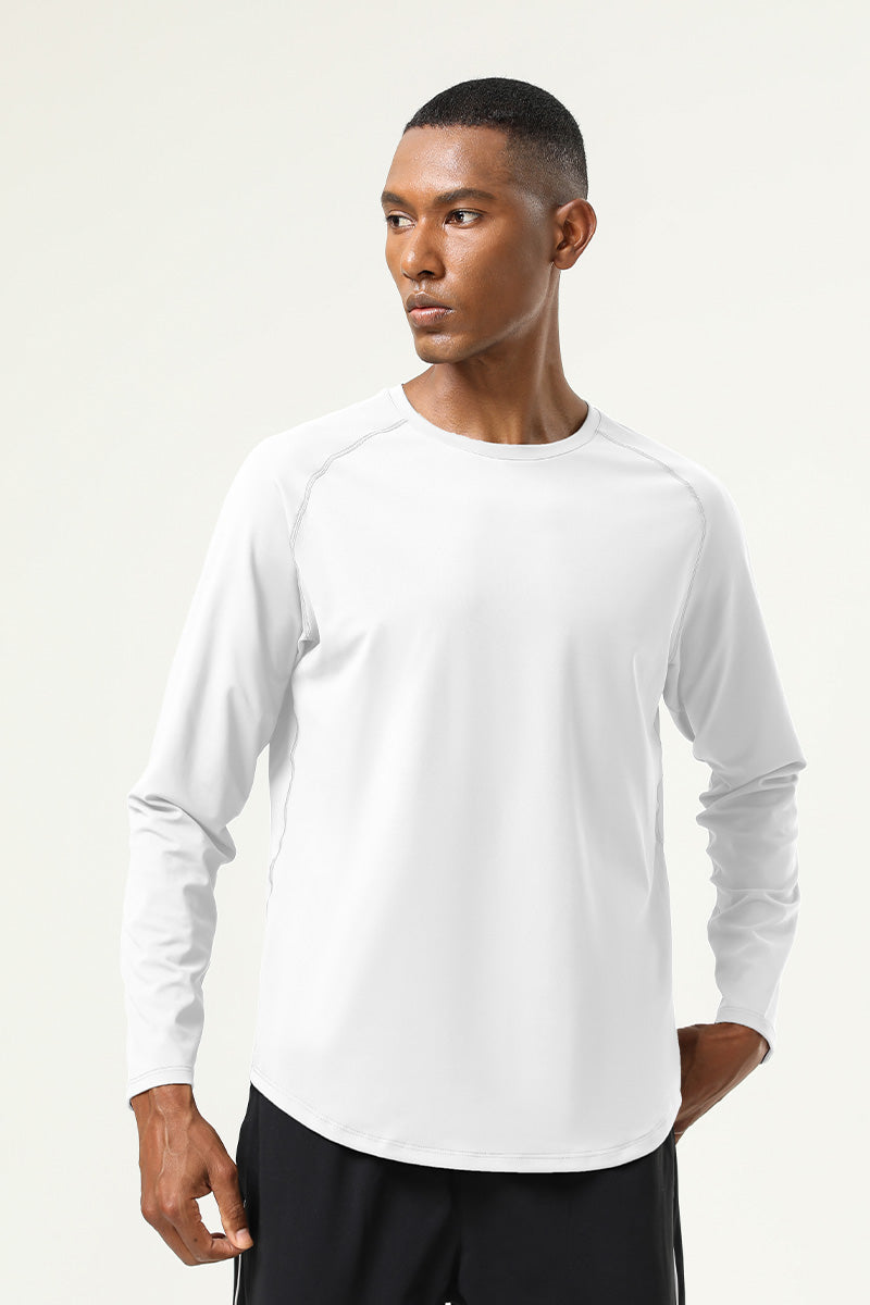 Men'S Crew-Neck Sports Running Long-Sleeved Shirt