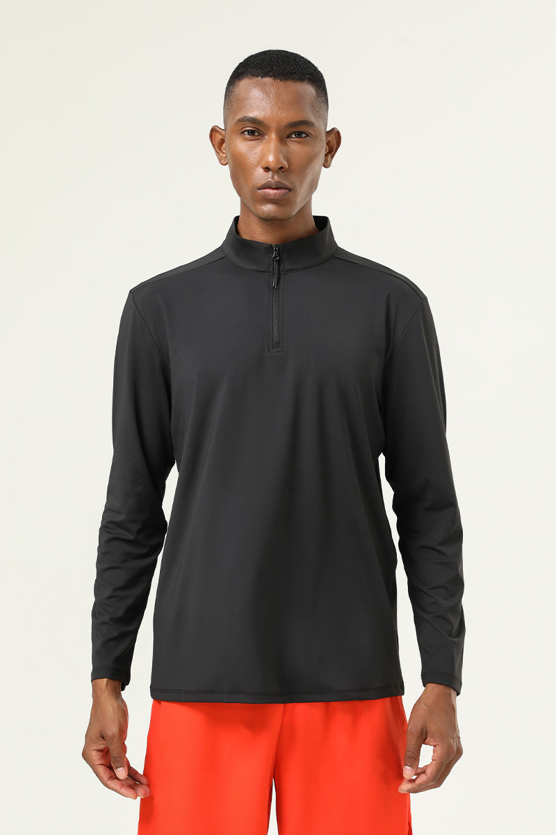 Men'S Half-Zip Sports Long-Sleeved Shirt