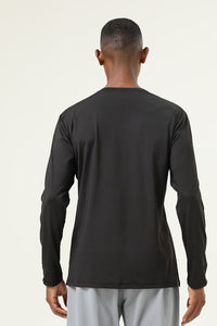 Men'S Sports Long Sleeve Shirt With Thumb Holes