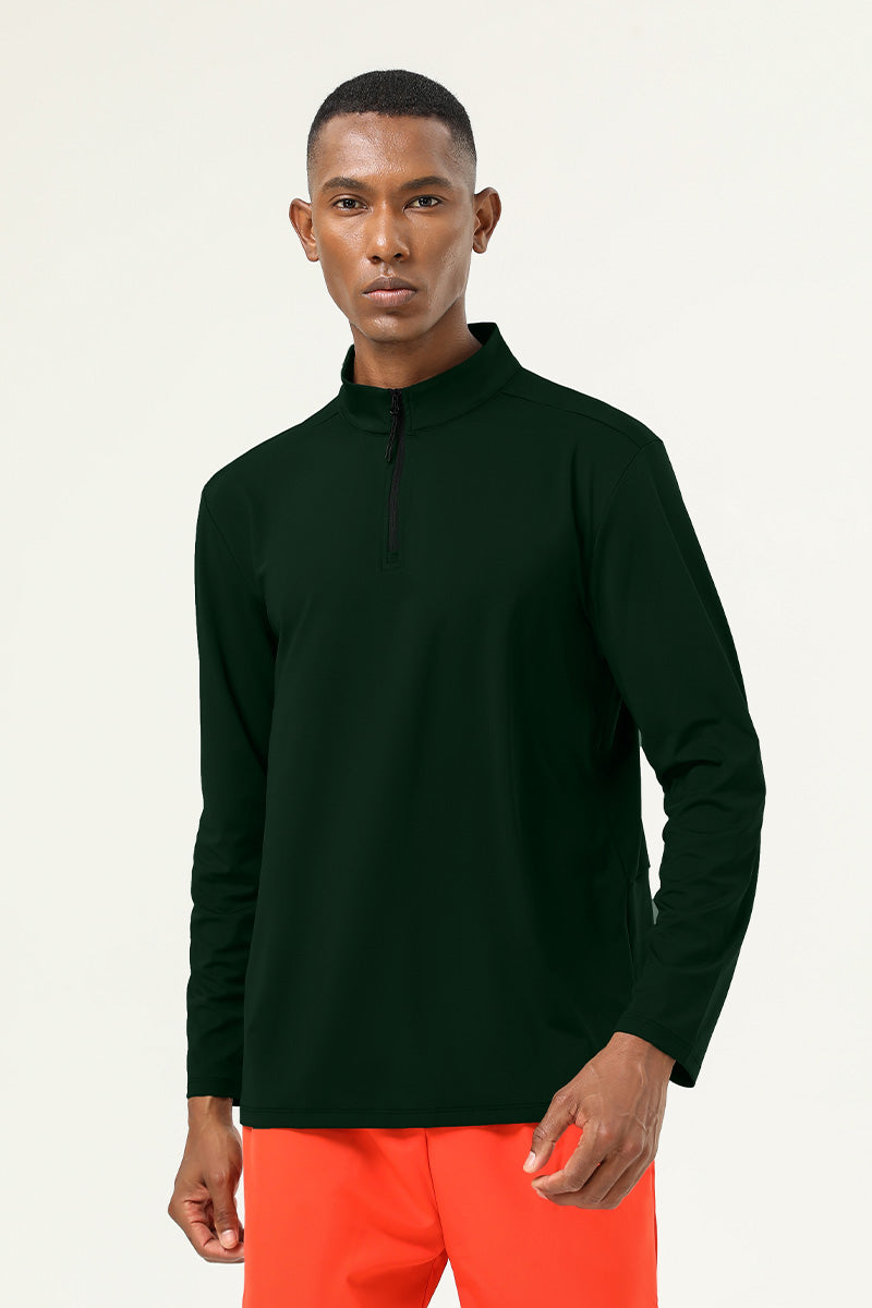 Men'S Half-Zip Sports Long-Sleeved Shirt