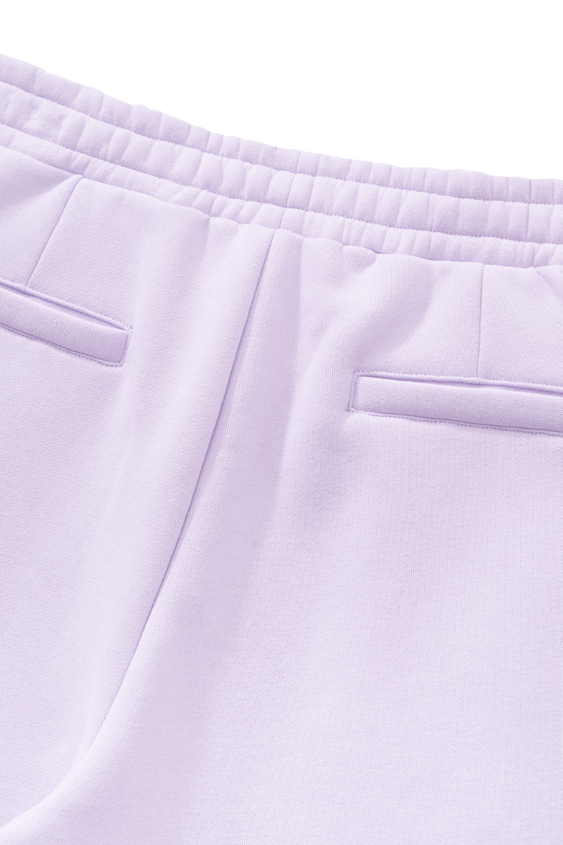 Unisex Fall Fleece Lined Elastic Waistband Curved Sweatpants