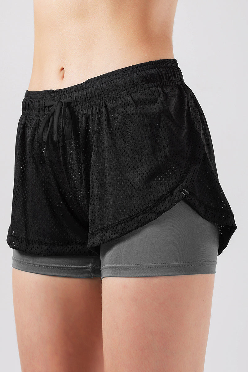 False Two-Piece Quick-Drying Breathable Sports Running Shorts