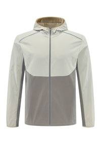 Men Hooded Quick-Dry Water-Resistant Training Workout Running Jacket