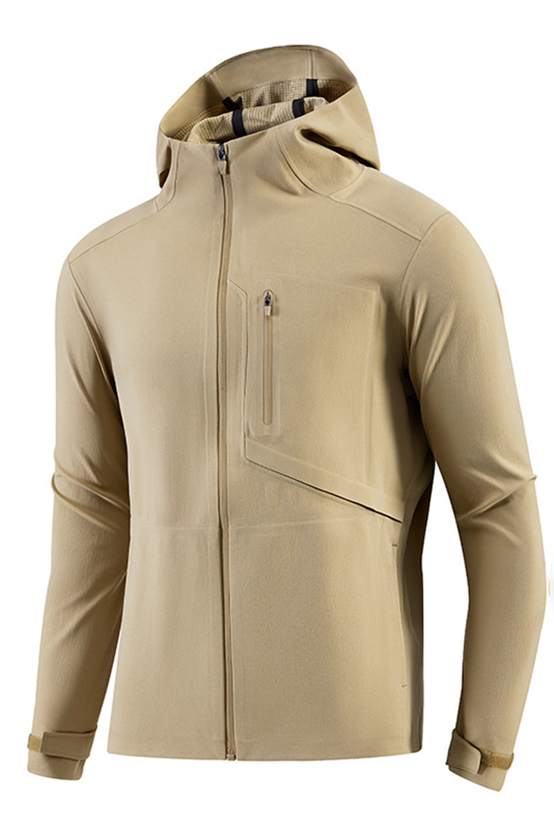 Men Wrinkle-Resistant Soft Warm Quick-Dry Training Running Jacket