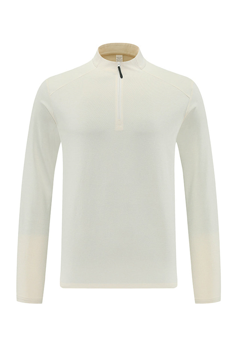 Men Half-Zip Reflective Training Long Sleeve Top