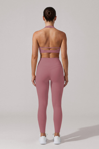 Women's Halter Cutout Back & Leggings 2Pcs Sports Yoga Set