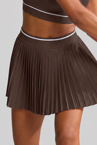 Women's High-Waist Pleated Athletic Skort with Side Pocket
