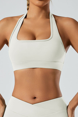 Women's square collarb  halter neck bra.