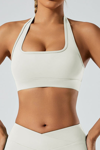 Women's square collarb  halter neck bra.