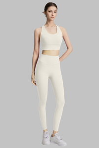 Women's Wide Strap Bra and High-Waisted Leggings 2-Piece Sets