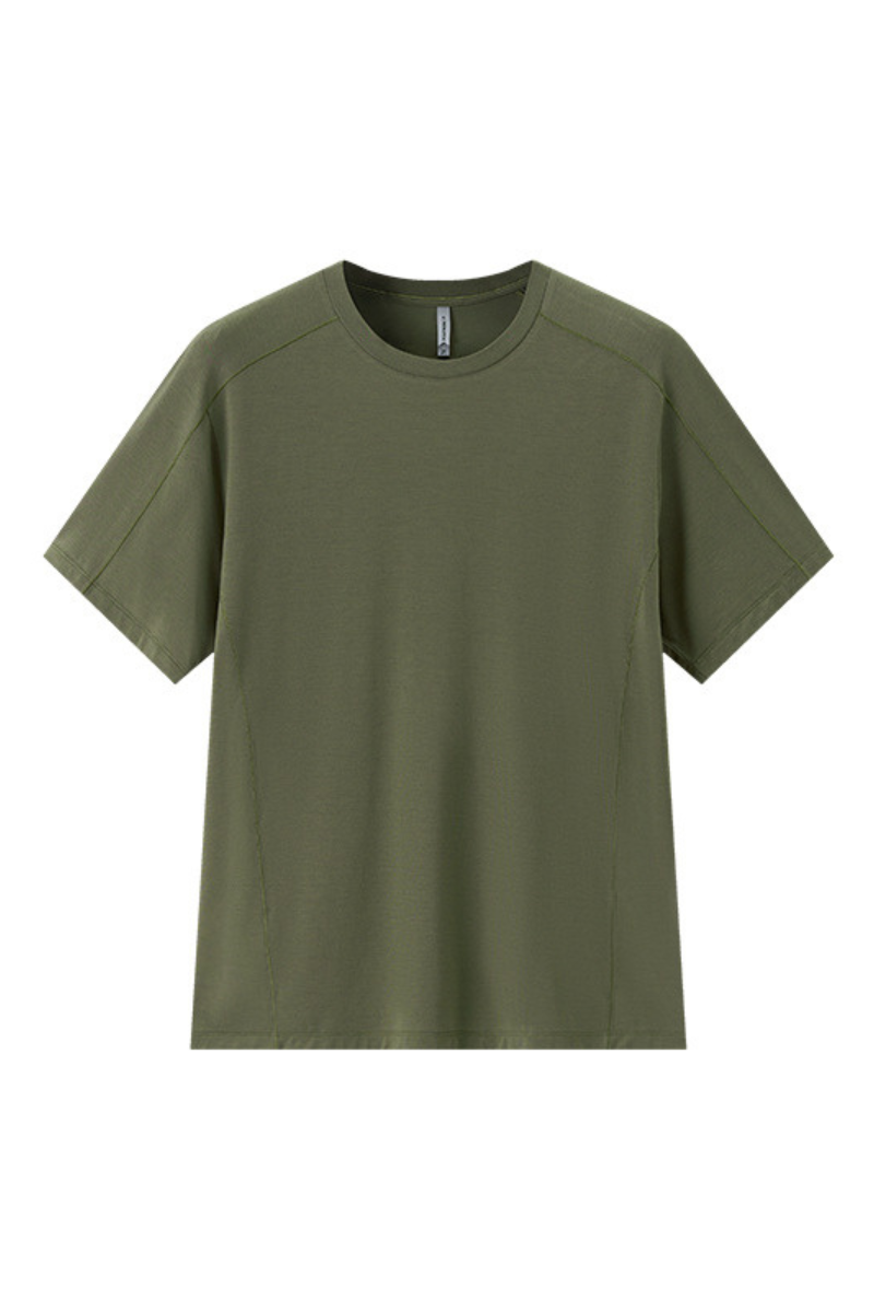 Men's Lightweight Crew Neck Tencel Lyocell Athletic T-shirt