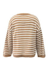 Women's Fall/Winter Knit Striped Knit Color Block Sweater
