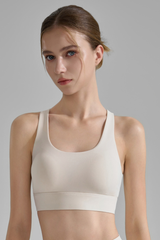 Women's U-Neck Crisscross Straps High Impact Sports Bra