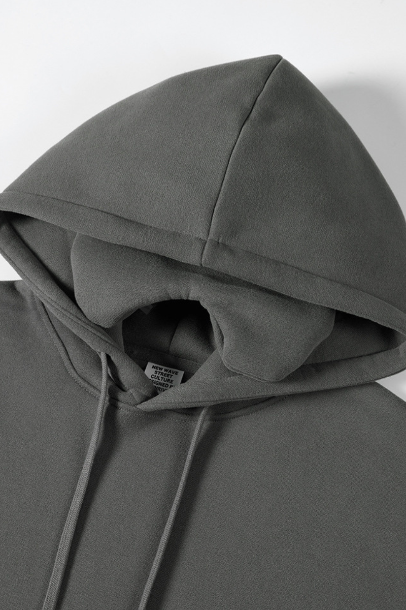 Men's cropped loose-fitting  hoodie