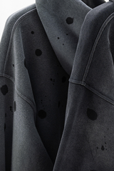 Men's spray paint hooded casual jacket