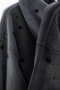 Men's spray paint hooded casual jacket