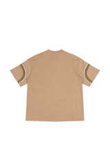 Unisex 100% Cotton Color-Block V-Neck Short-Sleeve T-Shirt