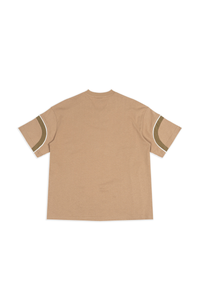 Unisex 100% Cotton Color-Block V-Neck Short-Sleeve T-Shirt