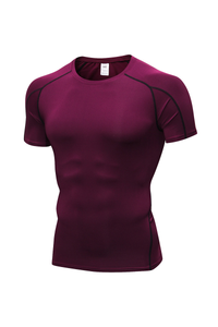 Men's Quick‑Dry Compression Workout Short Sleeve T‑Shirt