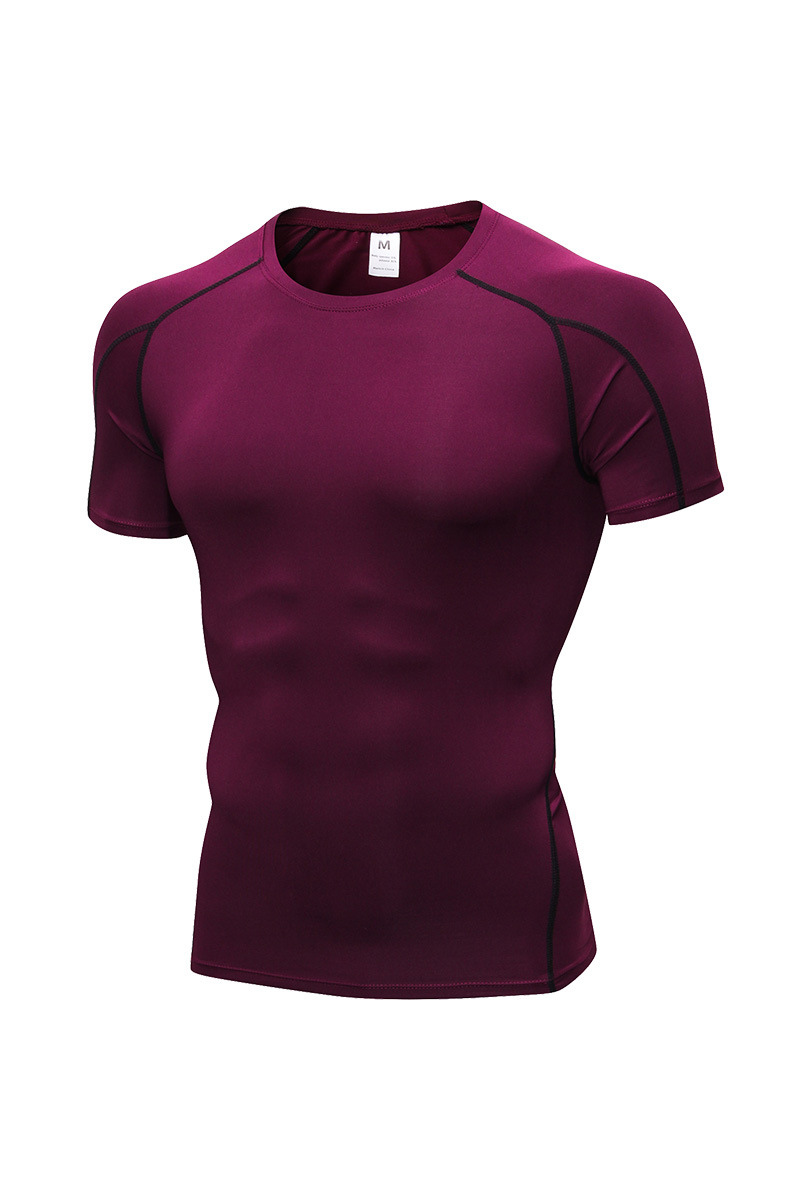 Men's Quick‑Dry Compression Workout Short Sleeve T‑Shirt