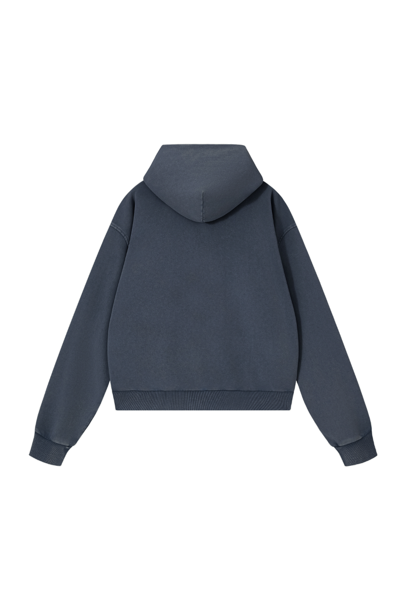 Unisex Fall Washed Vintage Boxy  Comfort Color Hooded Jacket