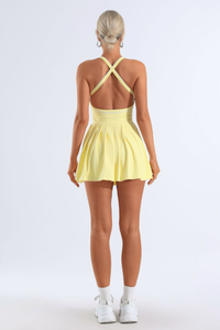 Women's Color Block Anti-Chafing Pleated Tennis Mini Dress