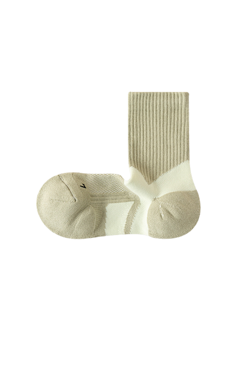 Women's Professional Color Block Sports Yoga Crew Socks
