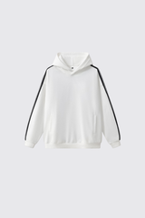 Women's 350g Color Block Side Stripe Ribbed Cuff Hoodie