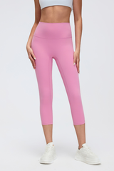 Women's High-Waist Capri Yoga Leggings with Lifting Effect