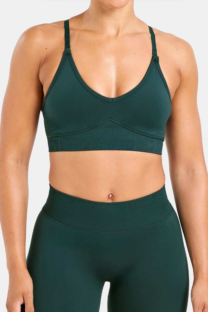 Women's Cross Back Seamless Yoga Bra