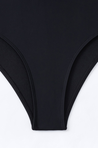 Women's One Shoulder Asymmetric Long Sleeve Swimsuit