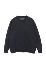 Unisex Fall Washed Vintage Drop Shoulder Relaxed Pullover