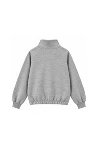 Women's Asymmetric Zip Elastic Hem Mock Neck Sweatshirt