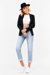 Women's High Waist Stretch slim Straight Leg Jeans