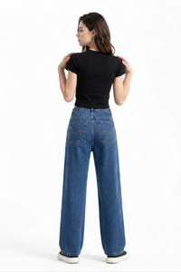 Women's Fall High Waist Soft Straight Leg Jeans