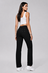 Women's Fall High Waisted Stretch  Straight Leg Jeans