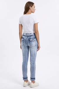 Women's Light Wash High Waist Stretch Skinny Jeans