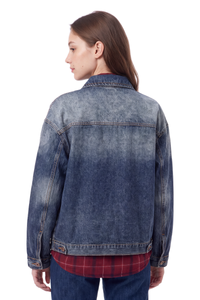 Women's Vintage Wash Relaxed Denim Jacket