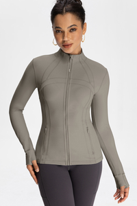 Slim-fit, stand-up collar sports jacket