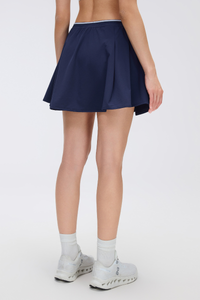 Women's Color-Block Tennis Skirt with Pockets