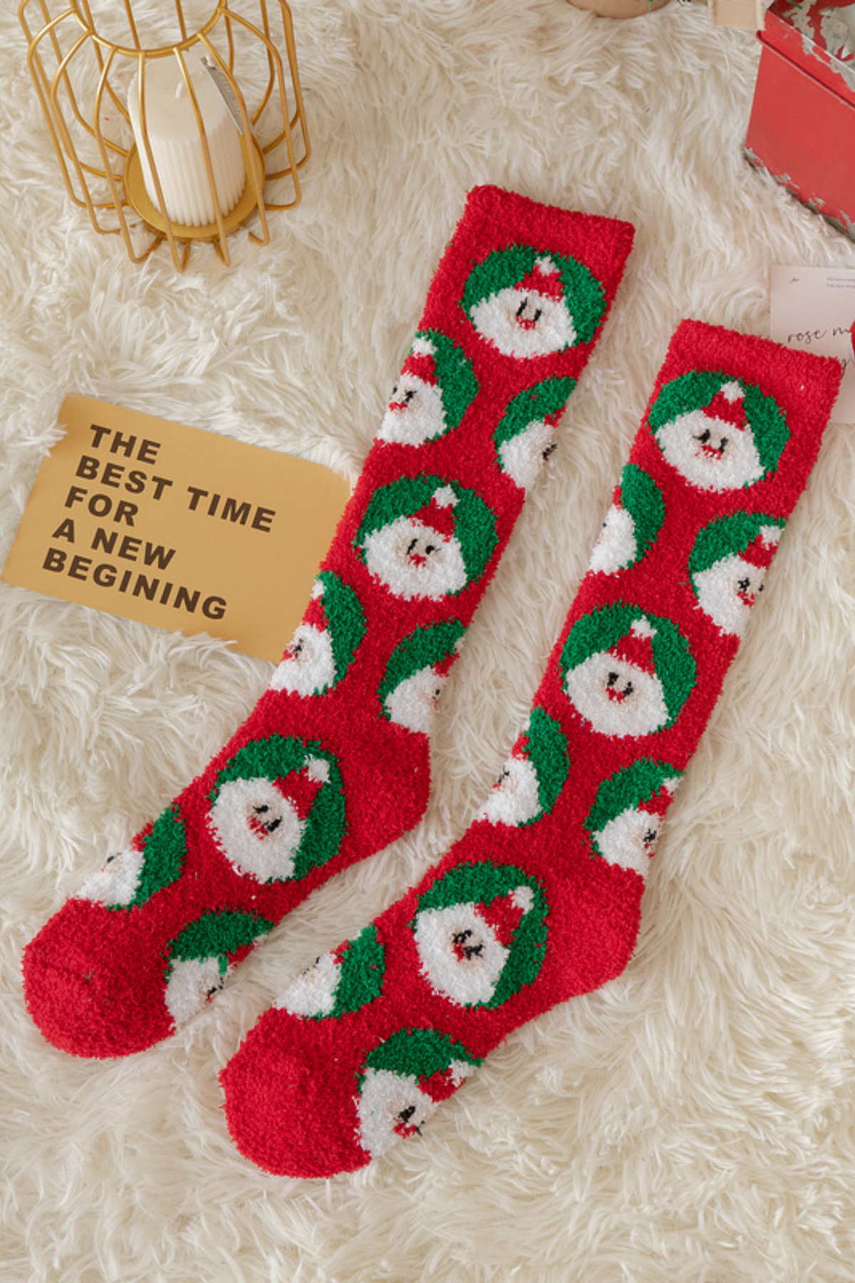 Women's Christmas Cute Xmas Cartoon Knee High Socks