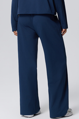 Women Fall Quick Dry lastic Waist Drawstring Wide-Leg Pants