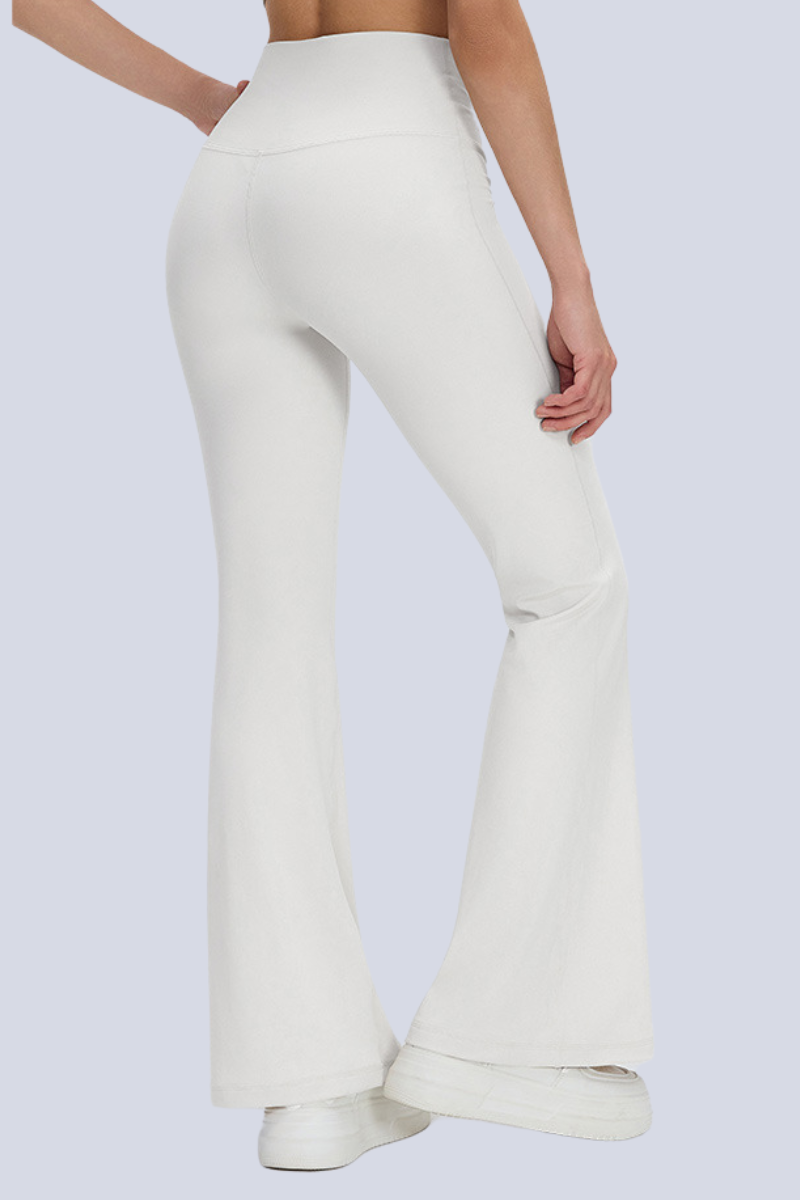 Women's Athletic High-waist Solid Flared Yoga Pants