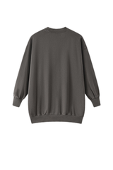 Women's Fall 100% Cotton Drop-Shoulder Long Sweatshirt Dress