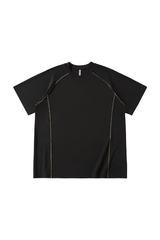 Unisex Sporty Contrast-Stitch Raglan Short-Sleeve T-Shirt