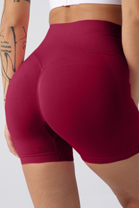 Women's Athletic Pleated Buttocks Lift Slim Shorts