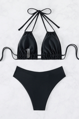 Women's Halterneck V-Waist Sexy Bikini Set